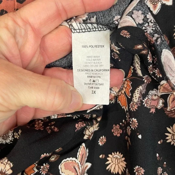 Haplics Elegant Floral and Leopard Print Blouse‎ - Picture 9 of 9